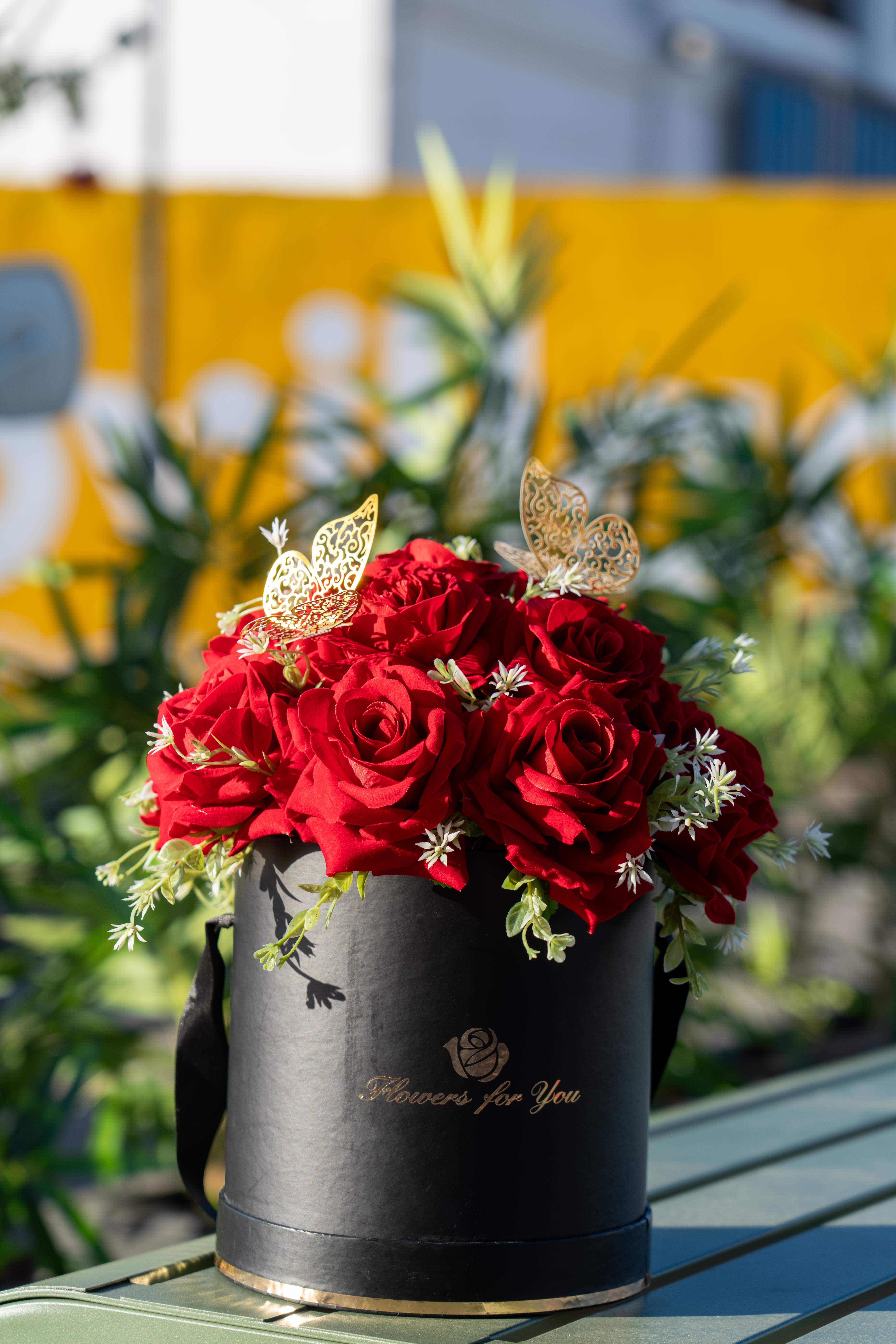 Composition rose Fushia